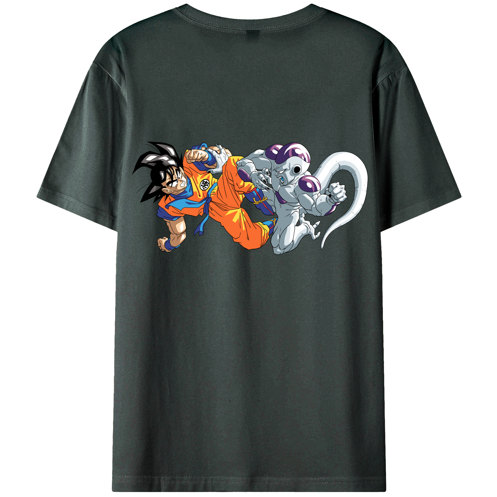 （画像用） ドラゴンボール 孫悟空（そん ごくう）Son Goku カカロット DRAGON BALL Kakarotto 綿100％ メンズ半袖Tシャツ（バックプリント） 通気性